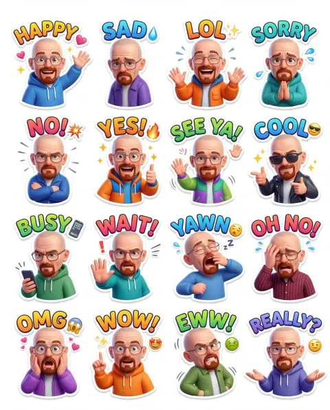Chibi 3D Sticker Pack