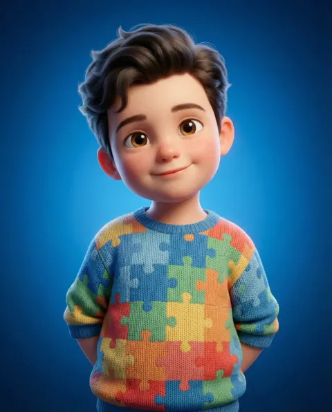 Cute Round Character 3D Render