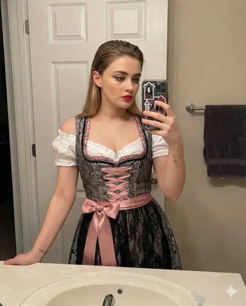 Gothic Coquette Mirror Selfie