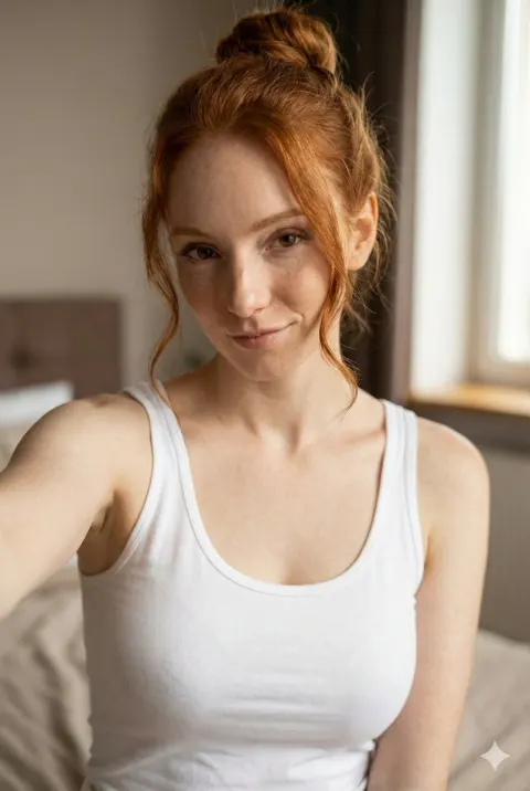 Playful Indoor Selfie Portrait
