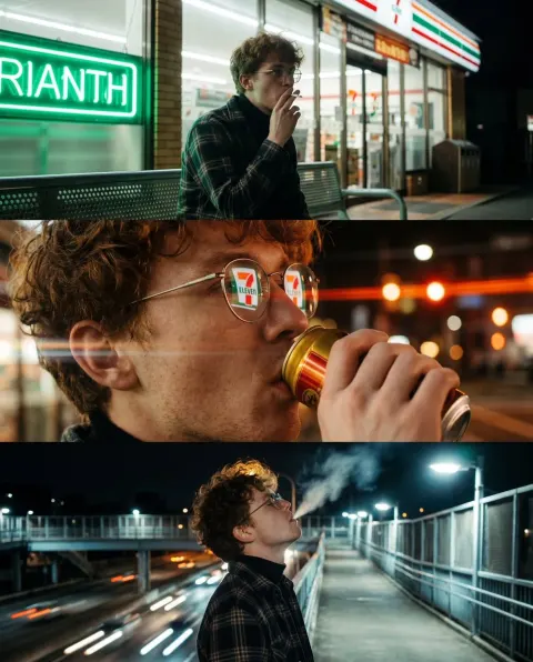 Cinematic Urban Night Triptych