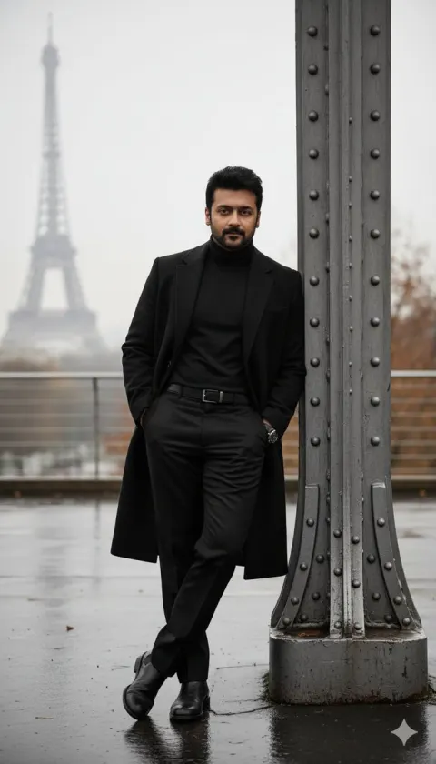 Paris Rain Noir Gentleman Portrait