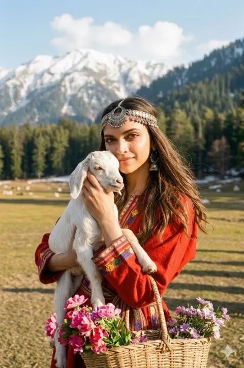 Himalayan Shepherdess Golden Hour