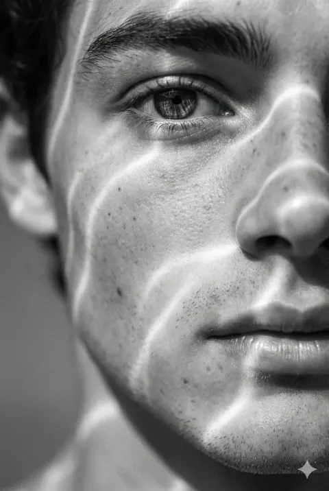 Light Waves Eroding Face