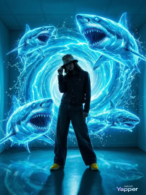 Urban Fantasy Water Shark Summoning Art