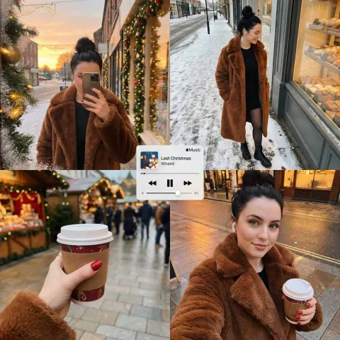Street Christmas Fashion Collage