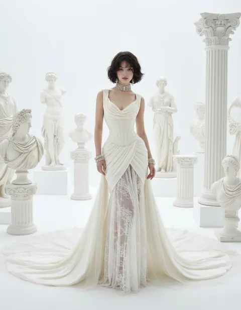Divine Couture in Marble Temple