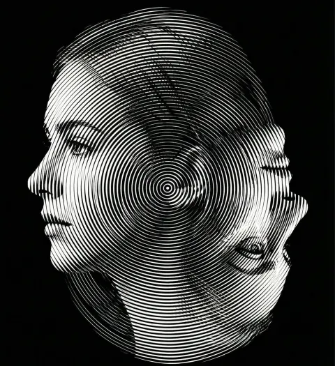 Dual Illusion Portrait Art