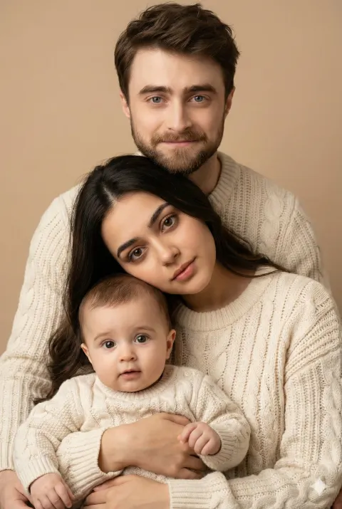 Cozy Family Studio Portrait