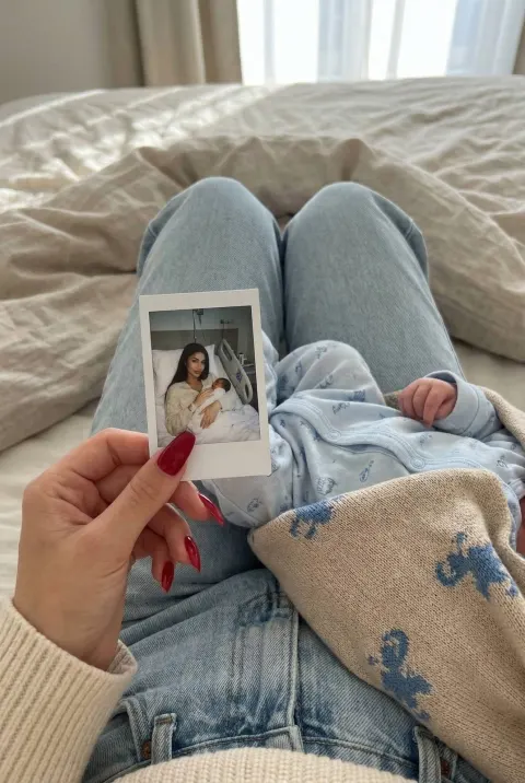 Intimate Mother Baby Polaroid Moment