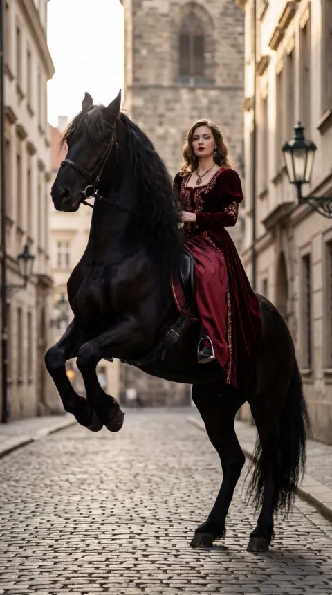 Noble Elegance on Leaping Steed