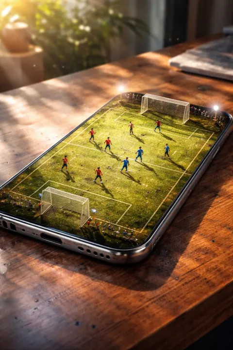 Miniature Football Stadium in Phone