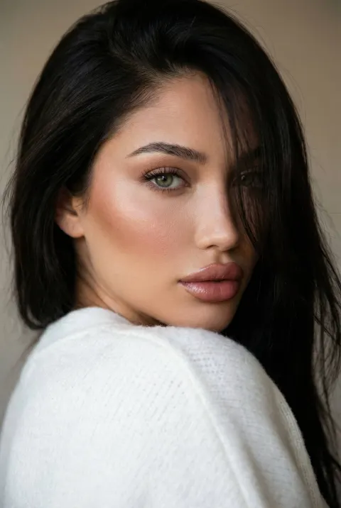 Cinematic Over-Shoulder Beauty Portrait