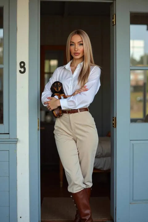 Countryside Fashion Editorial Portrait