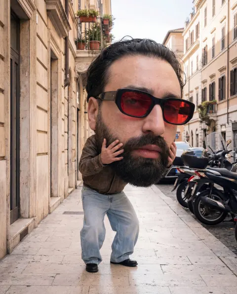 Giant Head Surreal Roman Portrait