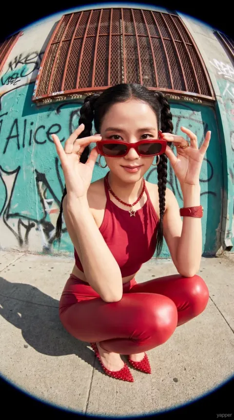 Rosé Streetwear Fisheye Portrait