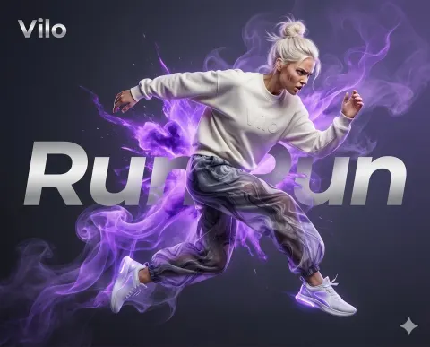 Electric Violet Athletic Energy Burst