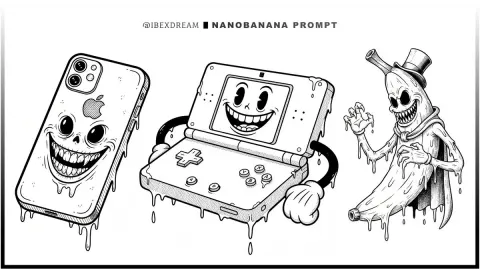 Surreal Rubberhose Ink Art
