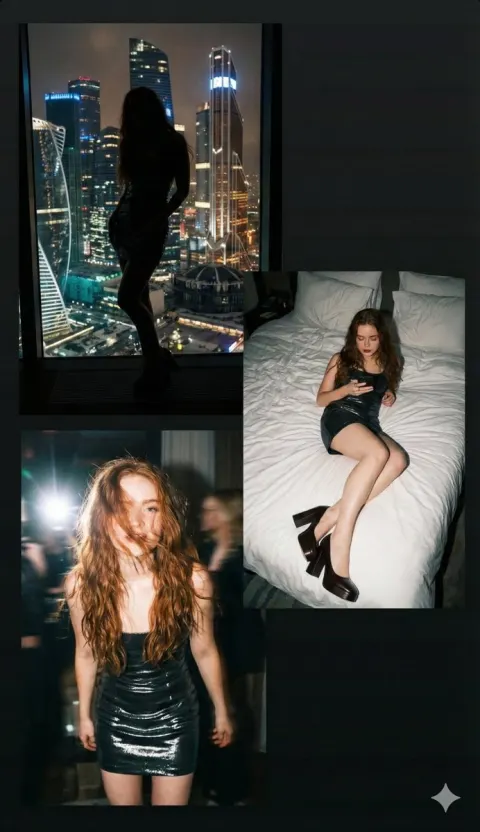 Nightlife Film Collage Girl