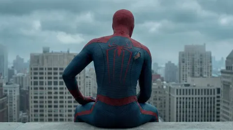 Spider-Man Contemplates City Solitude