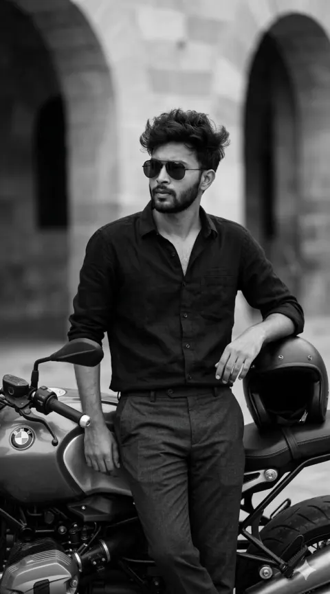 Rugged Biker Portrait