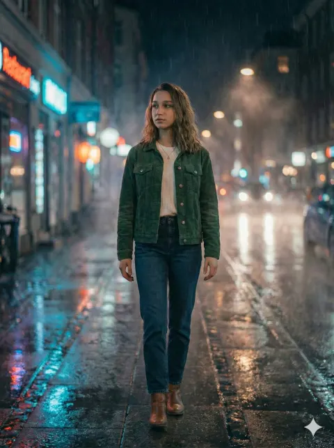 Neon Rain Night Walk