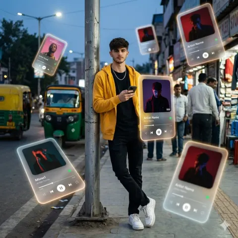 Dreamy AR Music Street Scene
