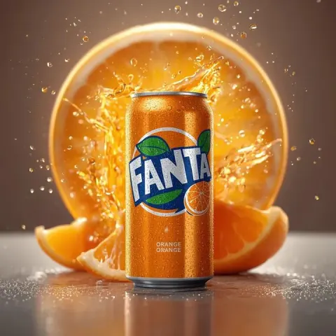 Hyper-Realistic Fanta Cinematic Product Shot