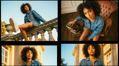 Editorial Fashion Grid Portrait Series