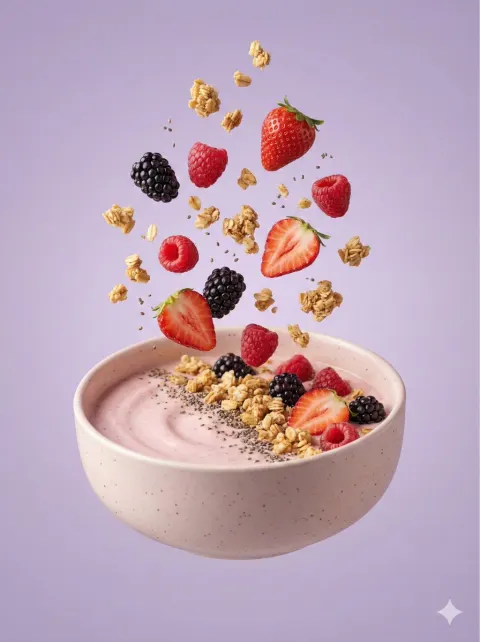Minimalist Floating Smoothie Bowl