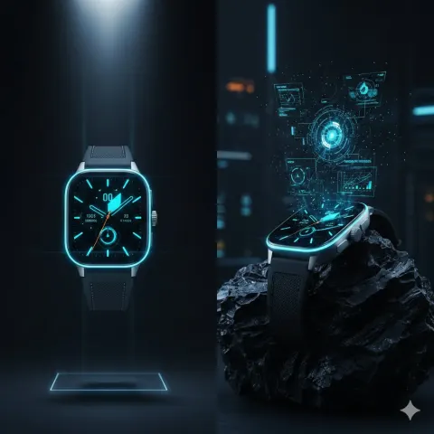Titanium Luxury Smartwatch Showcase