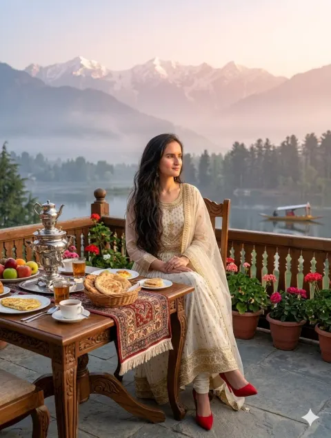 Kashmir Sunrise Breakfast On Balcony