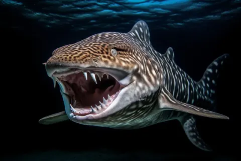 Zebra Shark Full Body Wildlife Photography Portrait