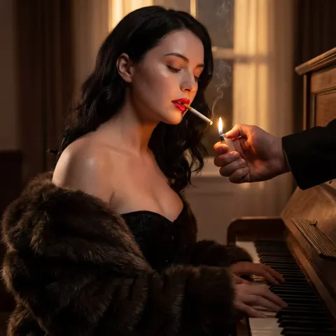 Smoky Nocturne by the Piano