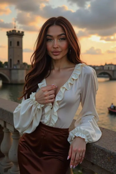 Golden Hour Bridge Portrait