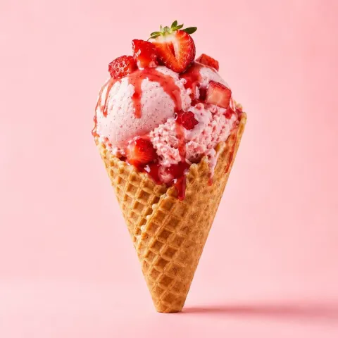 Strawberry Ice Cream Luxury Ad
