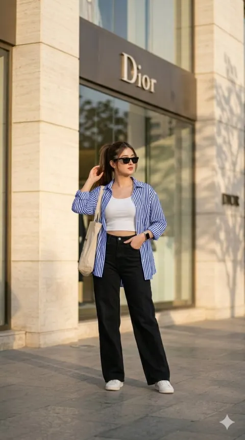 Street Fashion Golden Hour Portrait