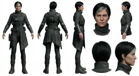 Sci-Fi Female Agent Character Sheet