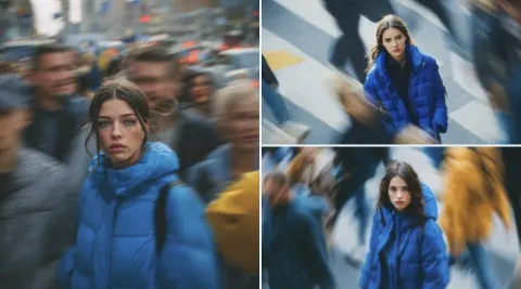 Blue Jacket Girl Urban Portrait