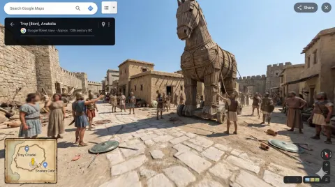 Trojan Horse Inside City Walls