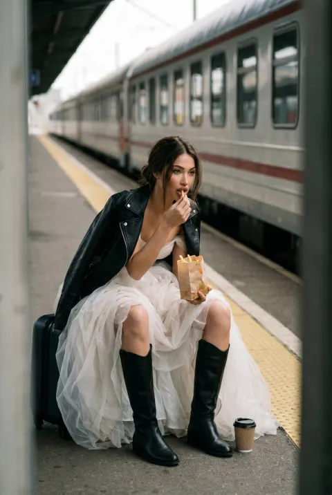 Runaway Bride at Empty Station