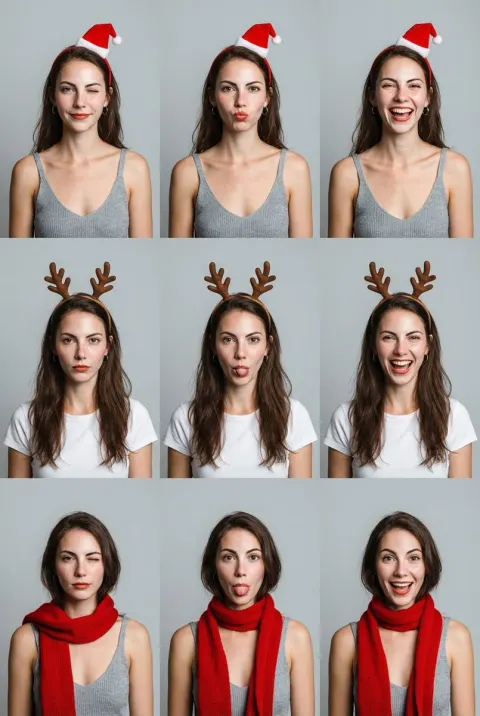 Minimalist Christmas Portrait Grid