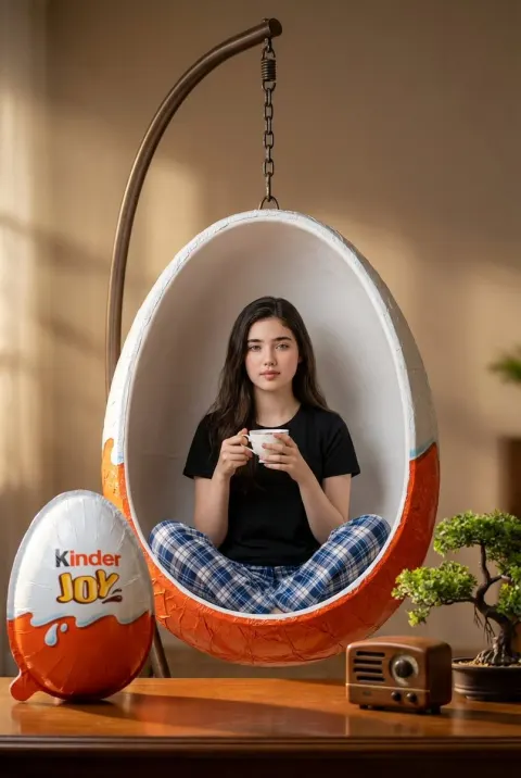 Tea Time in Giant Kinder Egg Swing