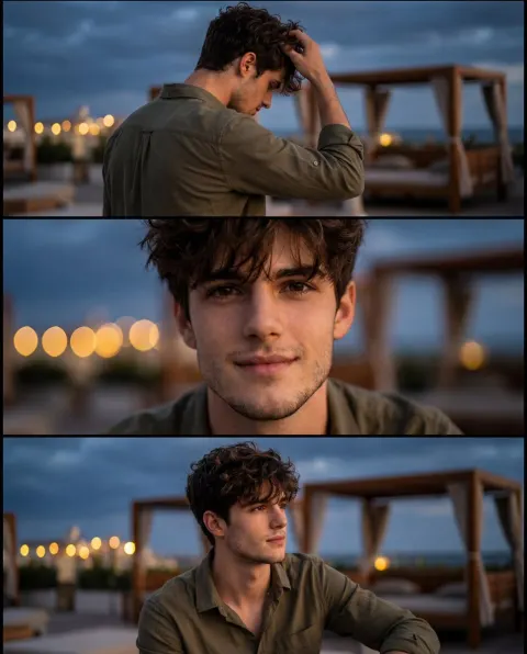 Cinematic Night Portrait Collage