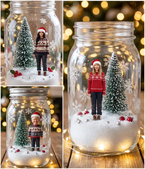 Christmas Snow Globe Portrait