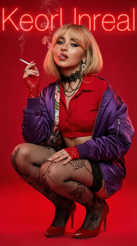 Avant-Garde Red Fashion Portrait