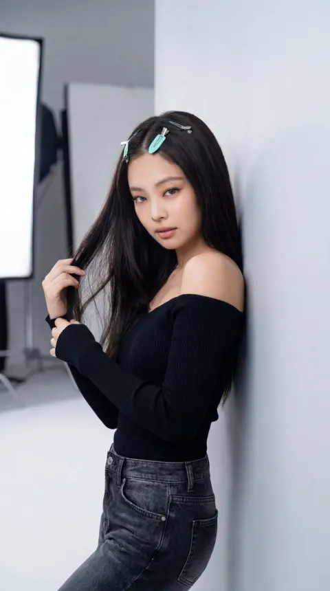 Minimalist Korean Fashion Studio Portrait