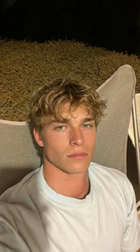 Handsome Athlete Night Selfie Portrait