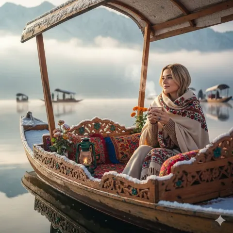 Winter Serenity on Dal Lake