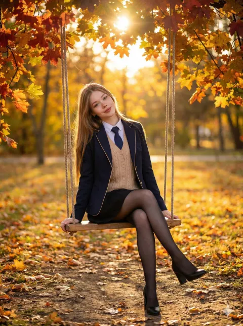 Autumn Swing Portrait